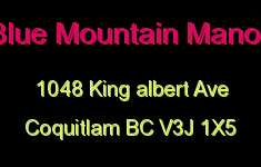 Blue Mountain Manor 1048 KING ALBERT V3J 1X5